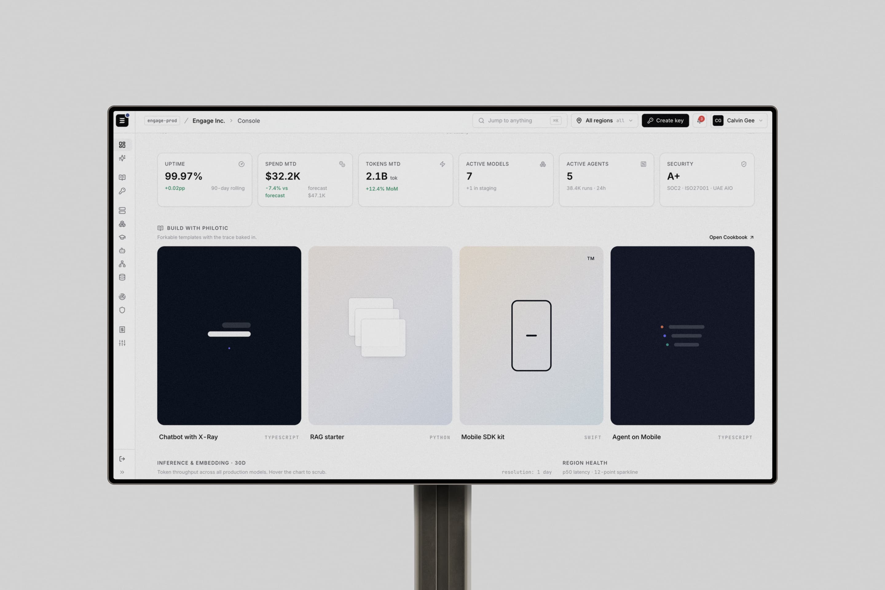 Philotic Platform — console dashboard